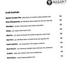 Basant Modern Indian menu