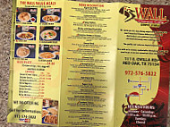 Wall Chinese Cafe menu