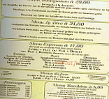 La Diva menu