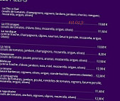 Chic O Rail menu