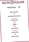 Bistrot du Paquier menu