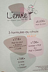 L'envie by Isa menu