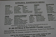 Strum's Deli Meats menu