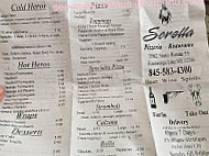 Sorella menu