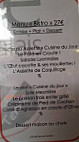 La Cantine du Palais menu