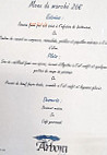 Arbora Café menu