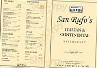 San Rufo's menu