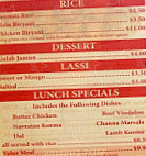 Cj1 Indian Curry menu