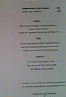 Les Voiles menu