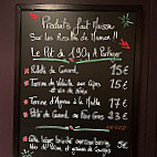 Au Bistrot de la Montagne menu