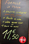 Le Transat menu