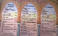 Restaurant Le Djerba menu