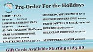 Upstream Fish Company menu