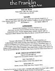 The Franklin Cape Ann menu