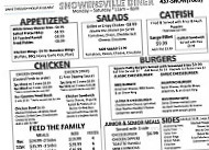Snowensville Diner menu