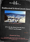 RESTAURANT LE MONT SAINT JEAN menu