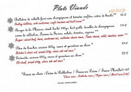 Au Vieux Grenier menu