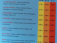 La Caverne aux pizzas menu