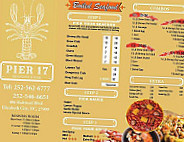 Pier 17 menu