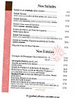 Chez Régine menu