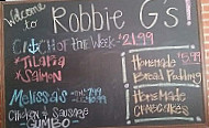 Robbie G's menu