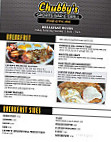 Chubby's Sports Grill menu