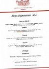 Chateau Fines Roches menu