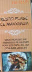 Le Maxximum menu