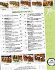Sapporo Hibachi Sushi menu