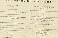 La Ferme à Dédé menu