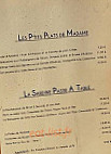 Madame Sardine menu