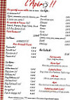 Les Tilleuls menu