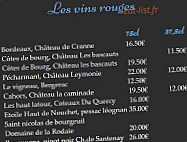 L'optimiste menu