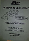 Le Relais de la Diligence menu