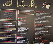 Le Citron Bleu menu