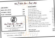 Clos Bis menu