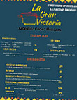 La Gran Victoria menu