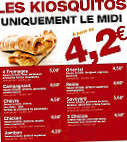 Le Kiosque à Pizzas menu