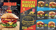 Route 66 Legends Burgers menu