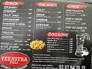 Veenstra Pizza menu