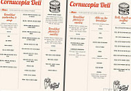 Cornucopia Deli menu