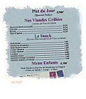 Bar du Change menu