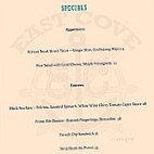 East Cove menu