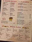 El Vaquero Mexican menu