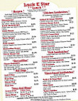 Luck E Star Cafe menu