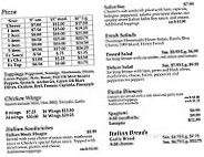 Chester's Pizza menu