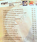 Sushi Cube menu