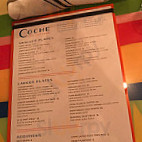 Coche Comedor menu