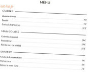 Gwada Cafe menu