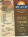 Mt.fuji Hibachi menu